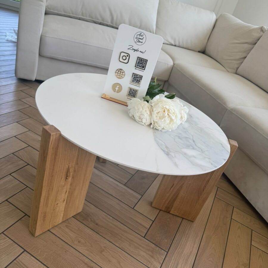 stolik kawowy positano 70 cm – calacatta michelangelo soft touch